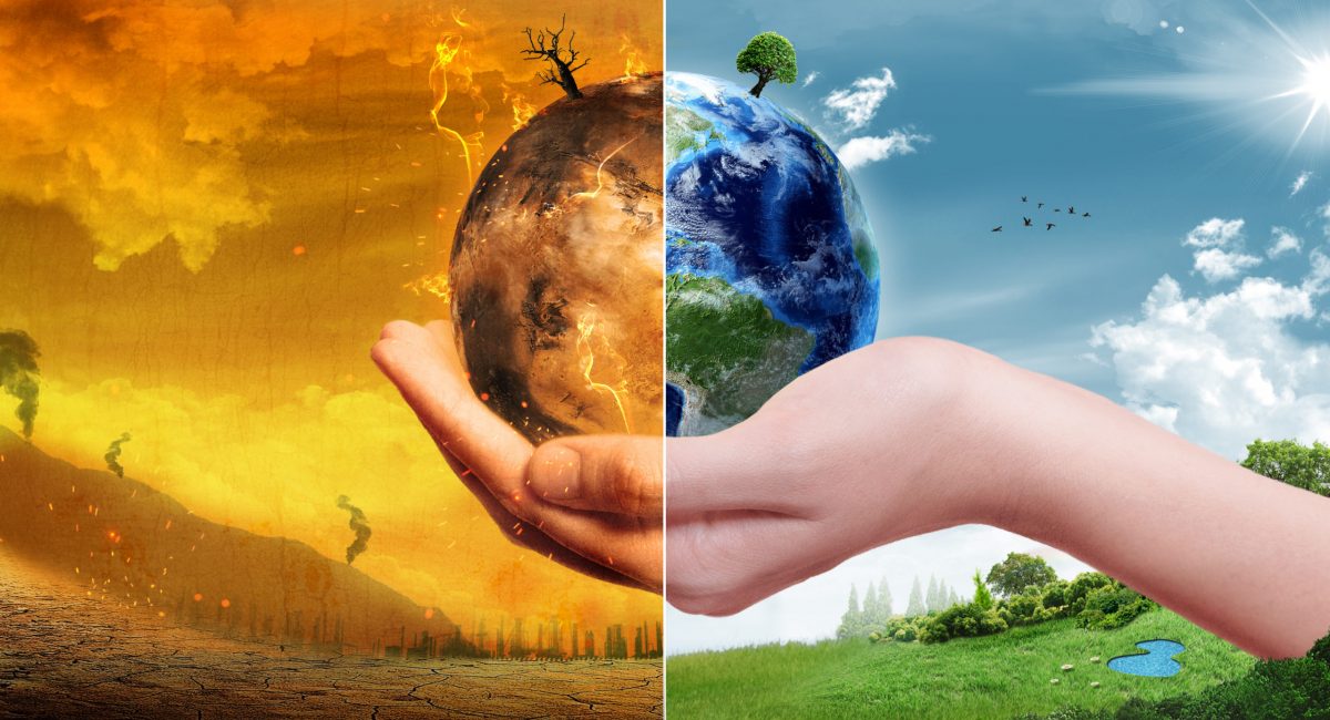 Global Warming and Pollution Concept - Sustainability (Elements of this image furnished by NASA)